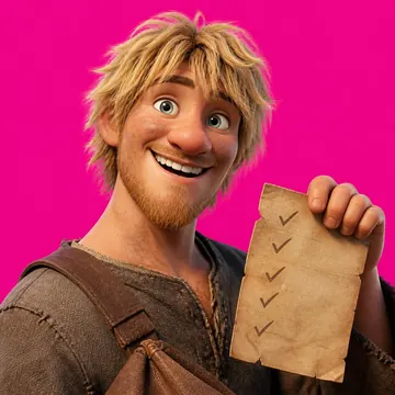 Kark holding a checklist